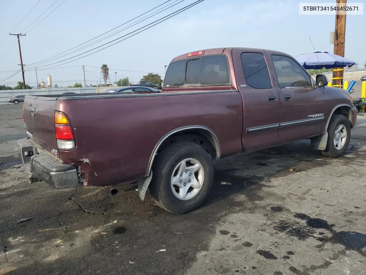 2004 Toyota Tundra Access Cab Sr5 VIN: 5TBRT34154S452671 Lot: 76727464