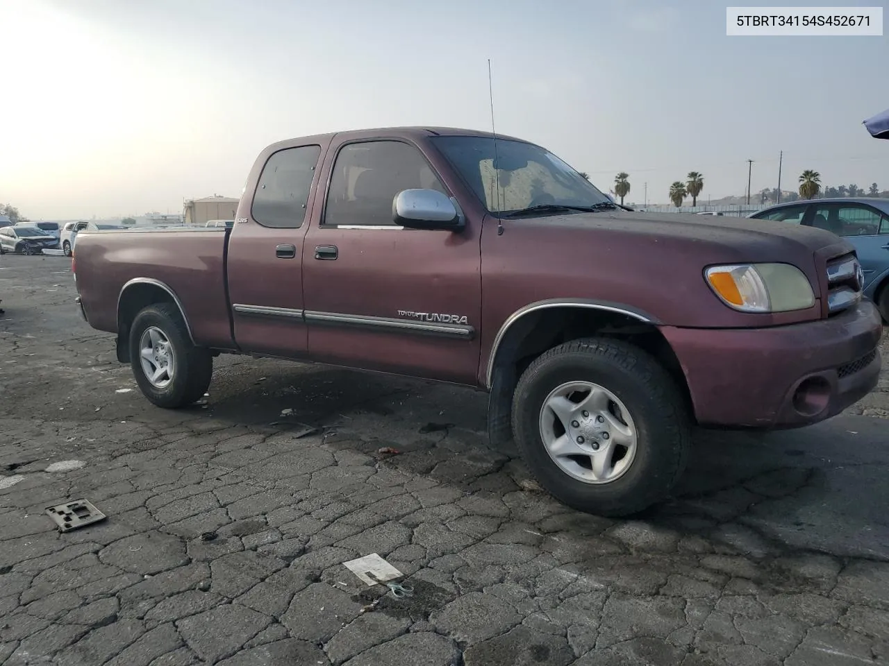 2004 Toyota Tundra Access Cab Sr5 VIN: 5TBRT34154S452671 Lot: 76727464