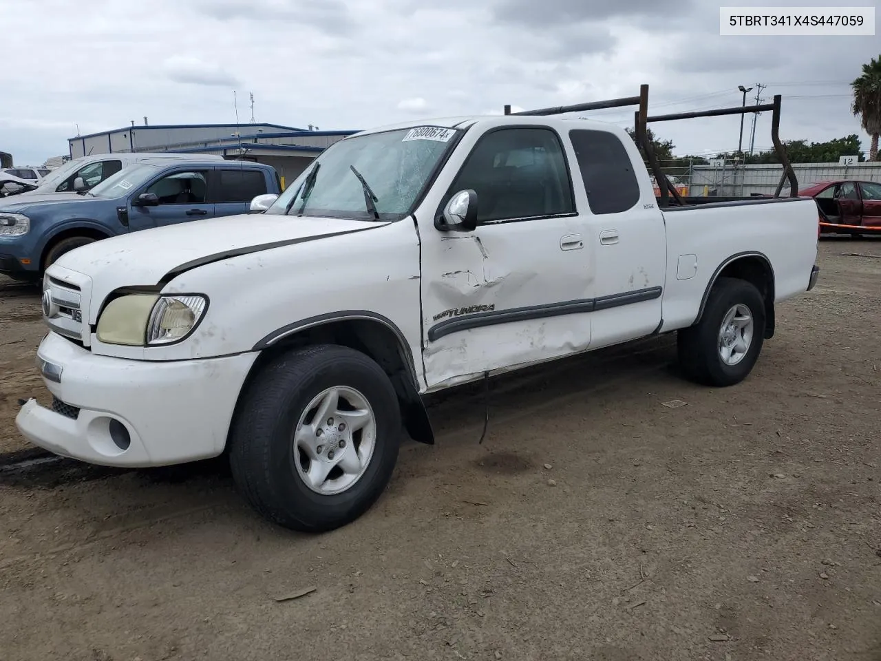 2004 Toyota Tundra Access Cab Sr5 VIN: 5TBRT341X4S447059 Lot: 76800674