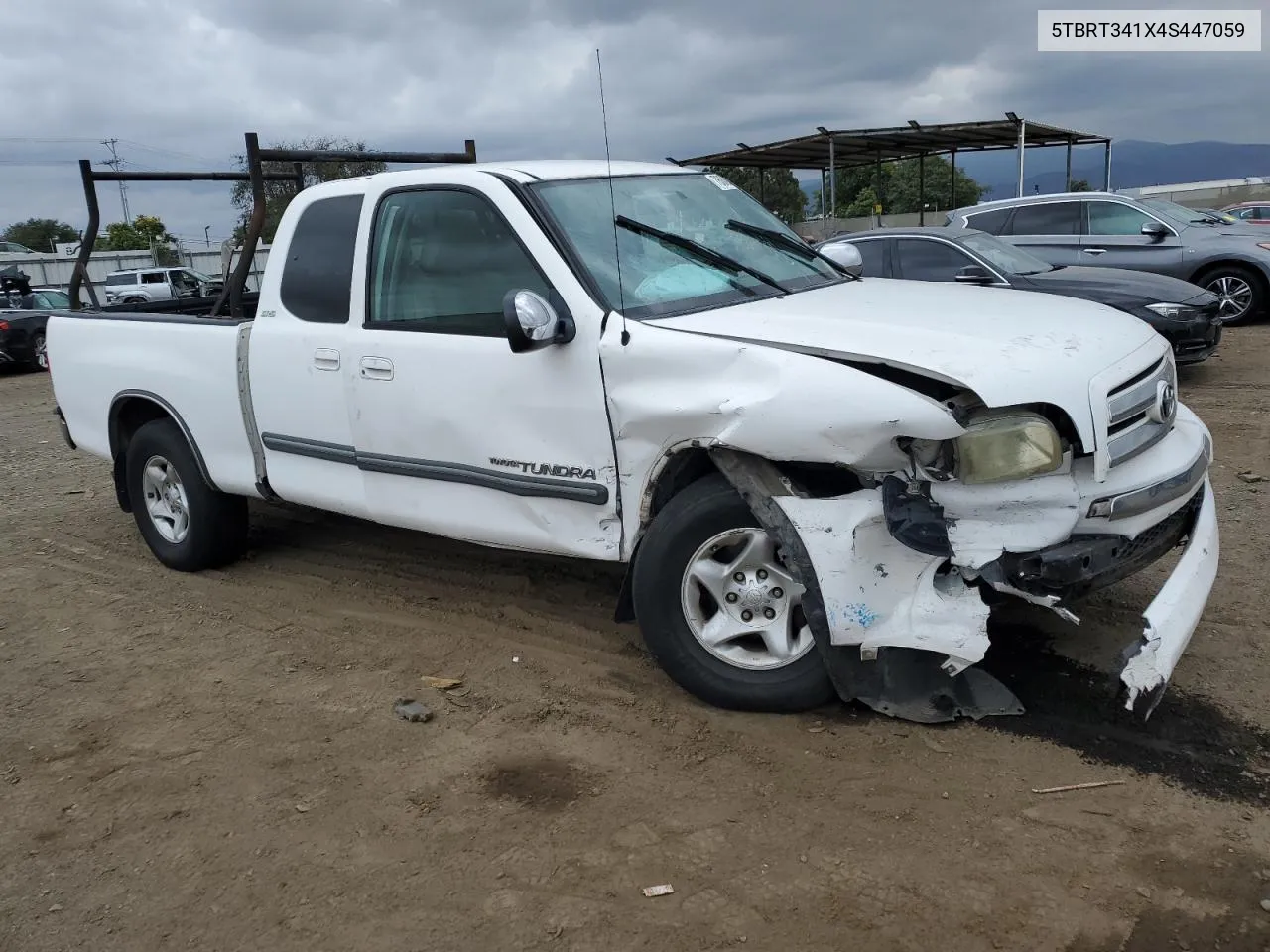 2004 Toyota Tundra Access Cab Sr5 VIN: 5TBRT341X4S447059 Lot: 76800674