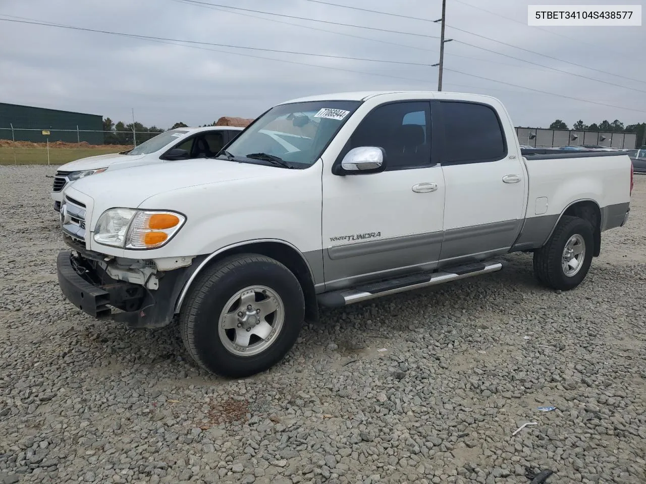 2004 Toyota Tundra Double Cab Sr5 VIN: 5TBET34104S438577 Lot: 77068944