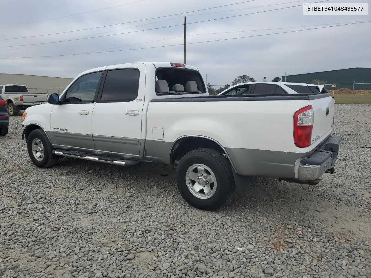 2004 Toyota Tundra Double Cab Sr5 VIN: 5TBET34104S438577 Lot: 77068944