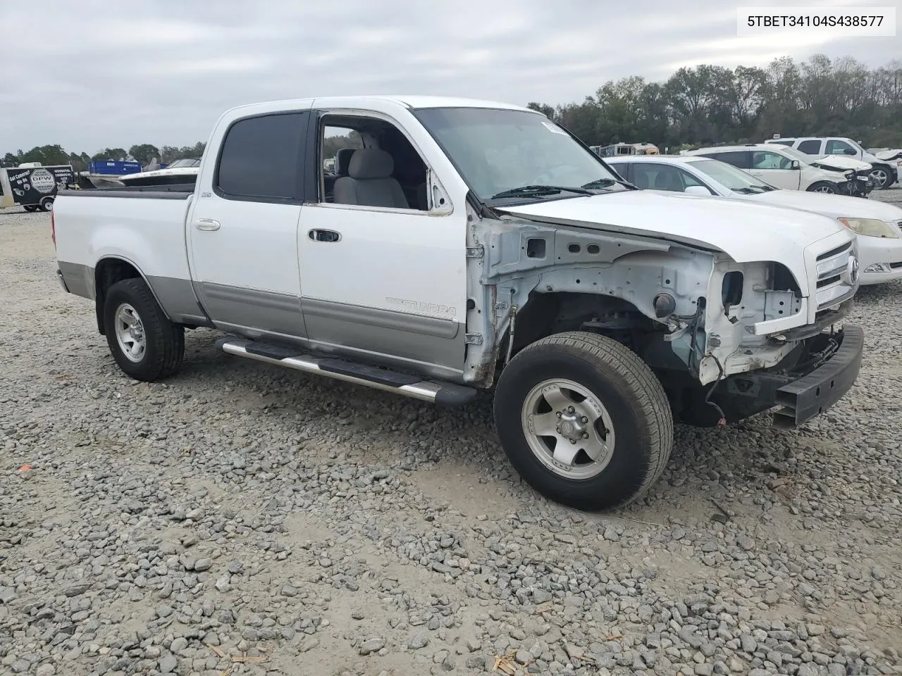 2004 Toyota Tundra Double Cab Sr5 VIN: 5TBET34104S438577 Lot: 77068944