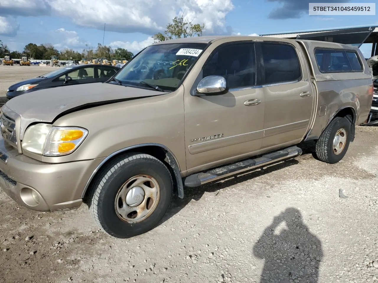 2004 Toyota Tundra Double Cab Sr5 VIN: 5TBET34104S459512 Lot: 77384234