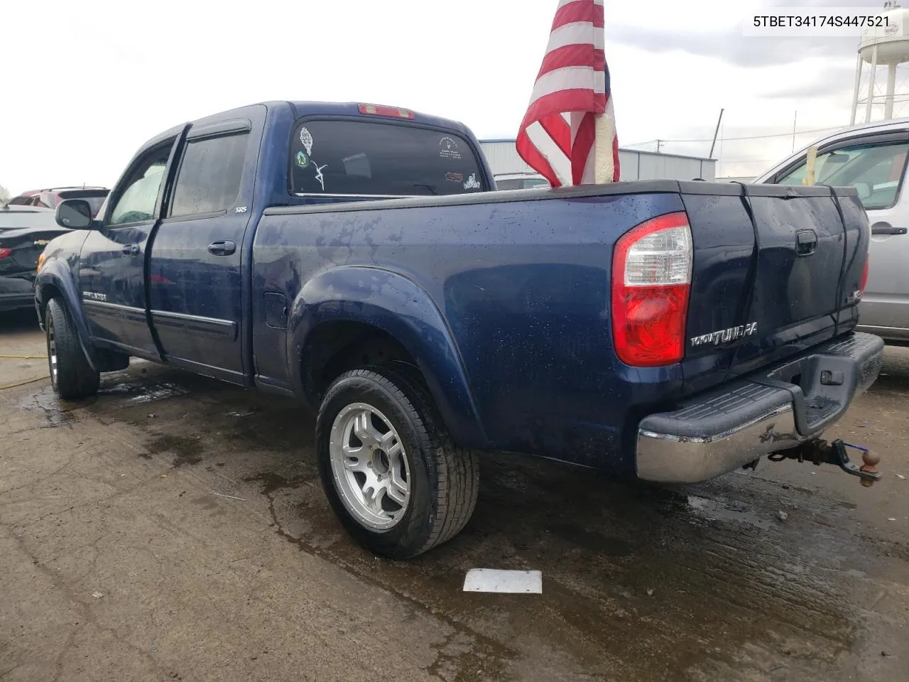 2004 Toyota Tundra Double Cab Sr5 VIN: 5TBET34174S447521 Lot: 77385734