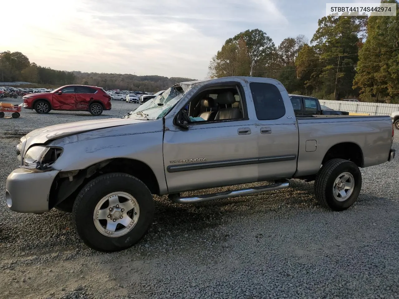 2004 Toyota Tundra Access Cab Sr5 VIN: 5TBBT44174S442974 Lot: 78924514