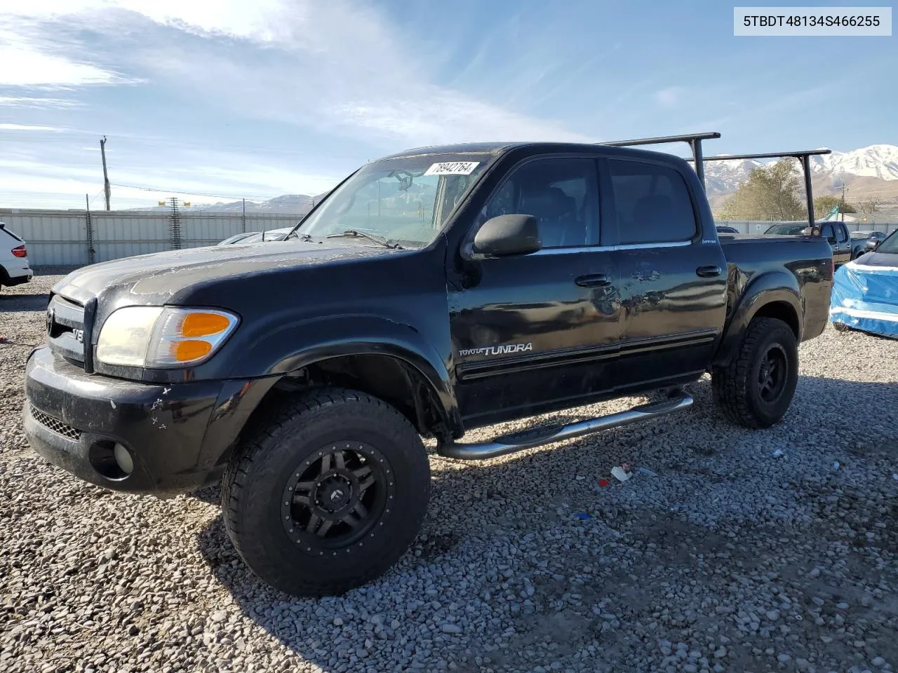 2004 Toyota Tundra Double Cab Limited VIN: 5TBDT48134S466255 Lot: 78942764