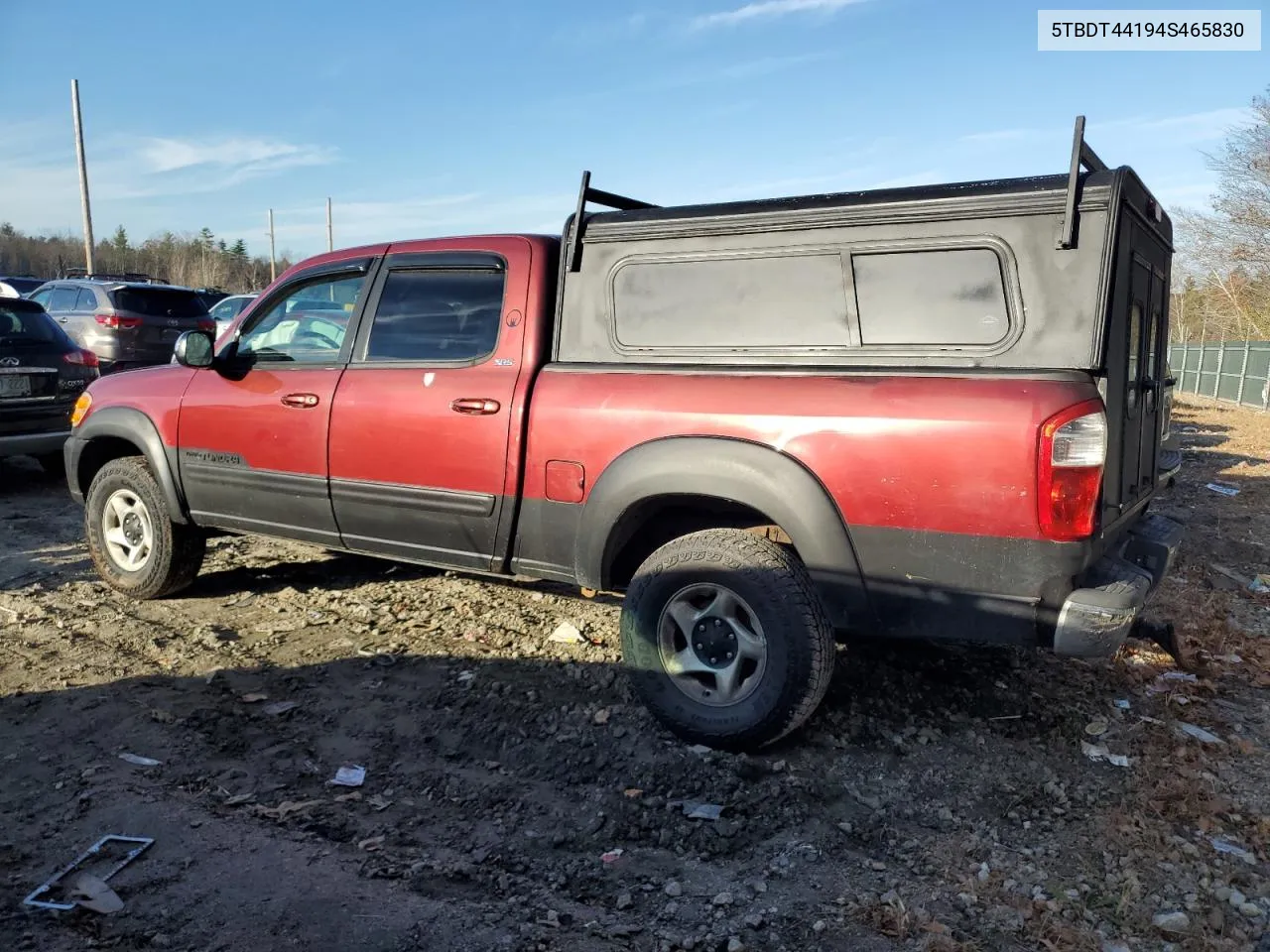 2004 Toyota Tundra Double Cab Sr5 VIN: 5TBDT44194S465830 Lot: 79195924