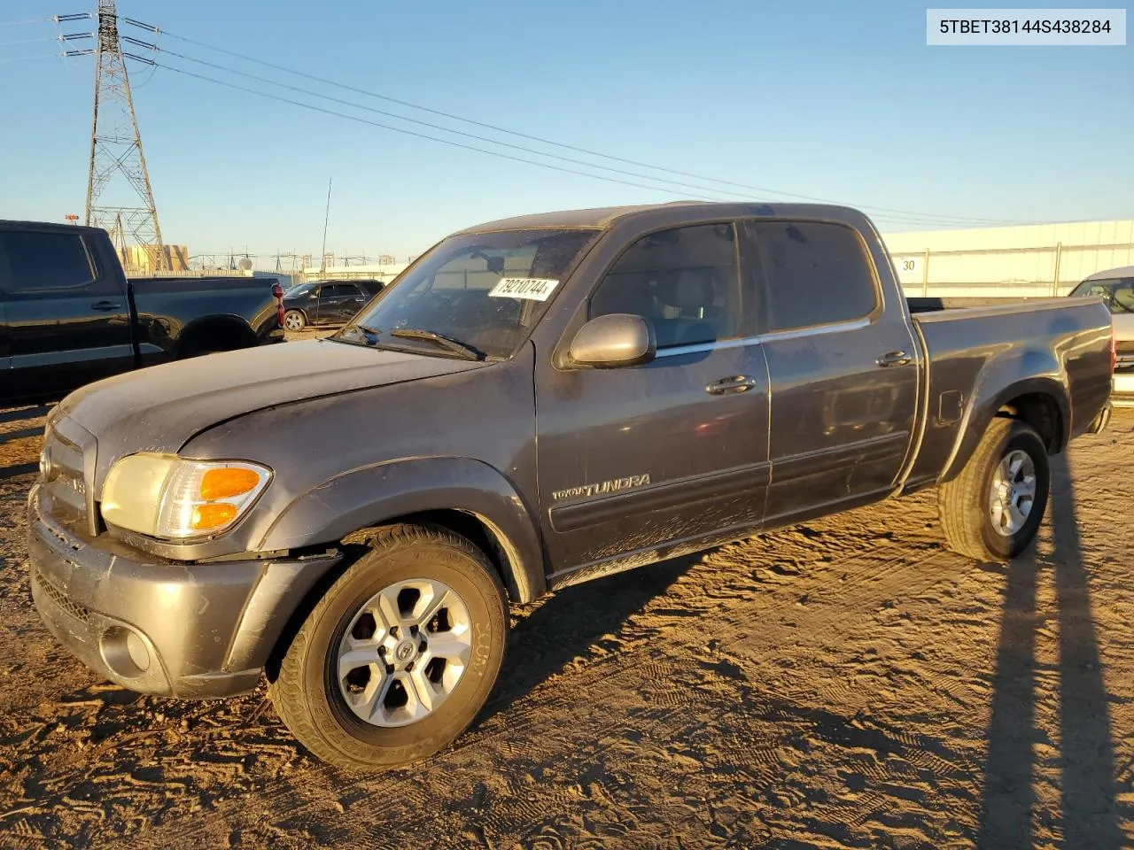 2004 Toyota Tundra Double Cab Limited VIN: 5TBET38144S438284 Lot: 79210744