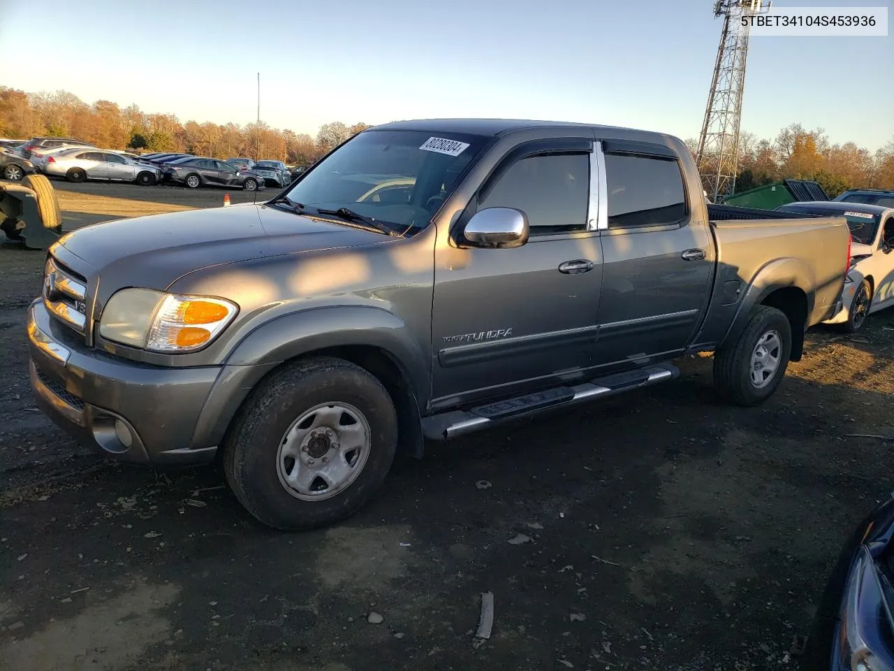 2004 Toyota Tundra Double Cab Sr5 VIN: 5TBET34104S453936 Lot: 80280304