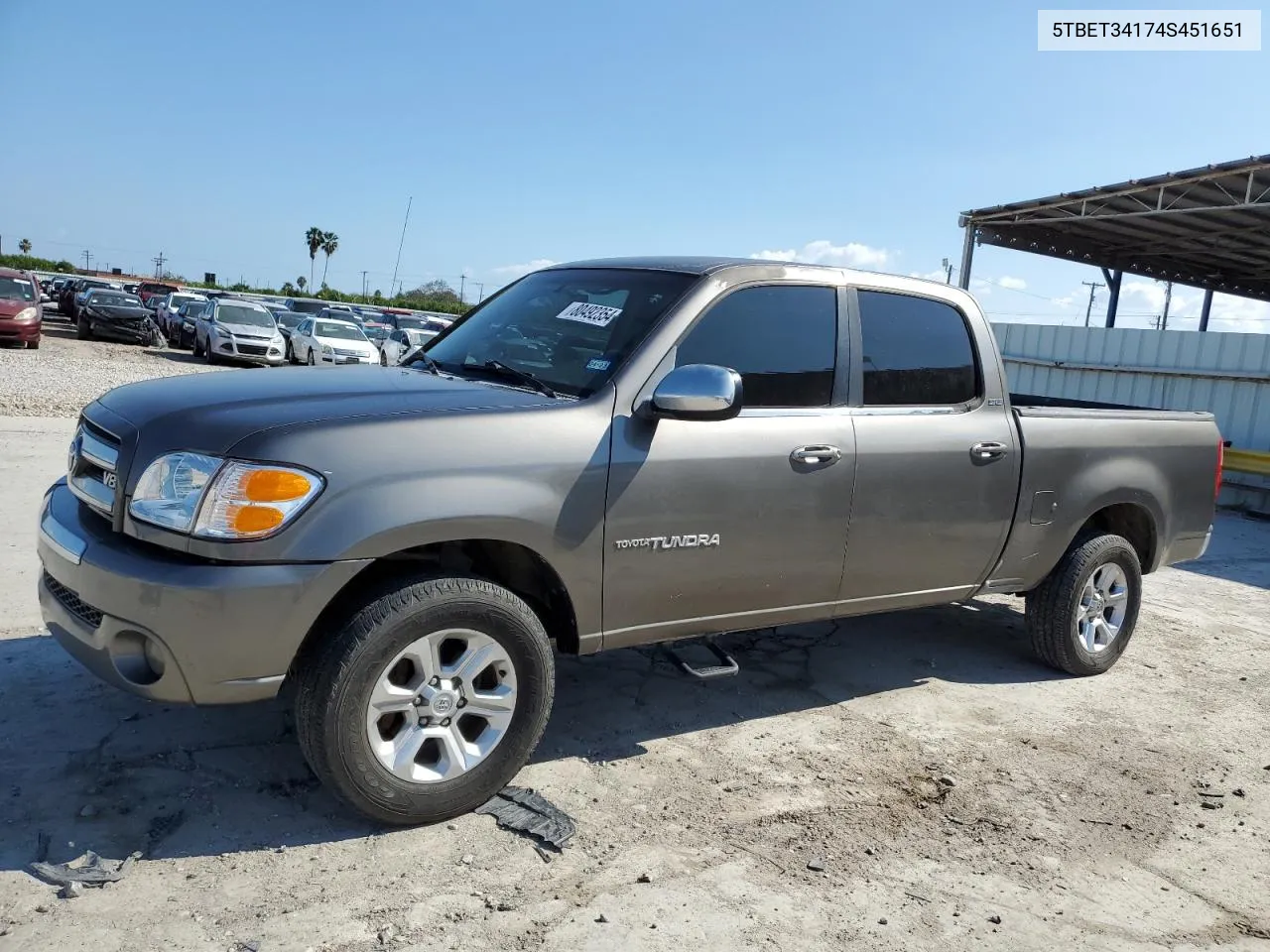 2004 Toyota Tundra Double Cab Sr5 VIN: 5TBET34174S451651 Lot: 80492354