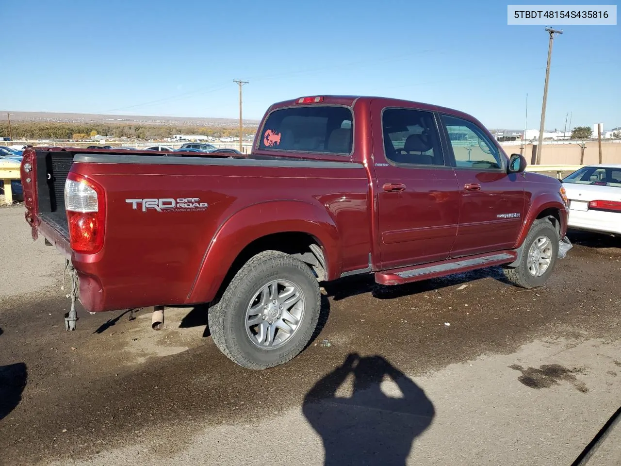 2004 Toyota Tundra Double Cab Limited VIN: 5TBDT48154S435816 Lot: 80508144