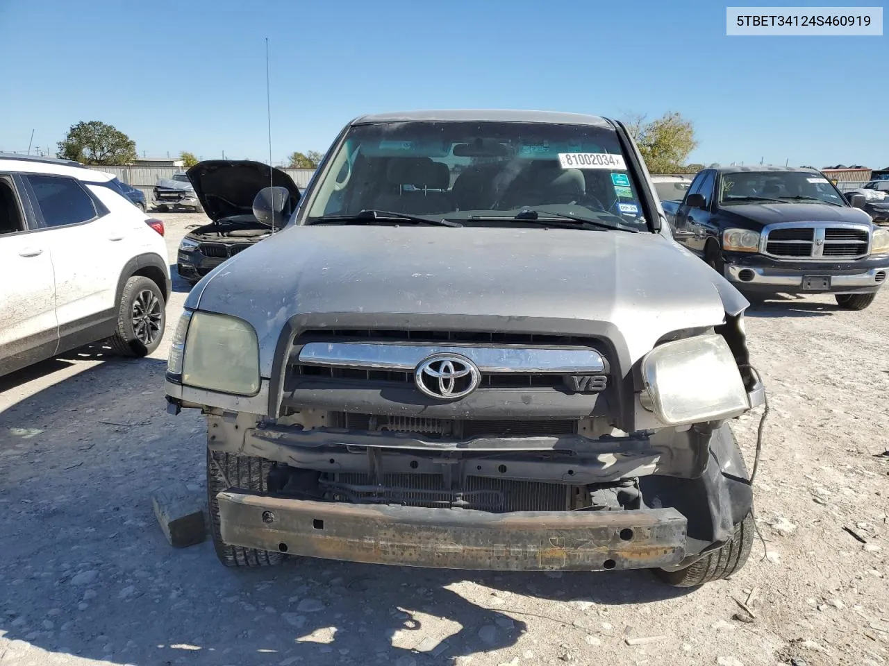 2004 Toyota Tundra Double Cab Sr5 VIN: 5TBET34124S460919 Lot: 81002034