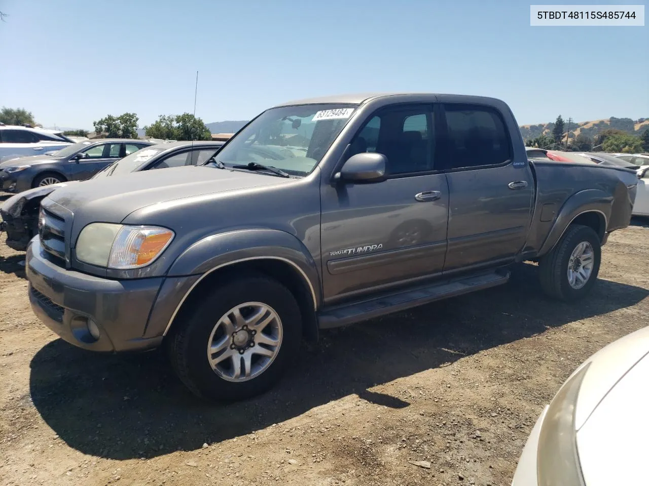 2005 Toyota Tundra Double Cab Limited VIN: 5TBDT48115S485744 Lot: 63129484