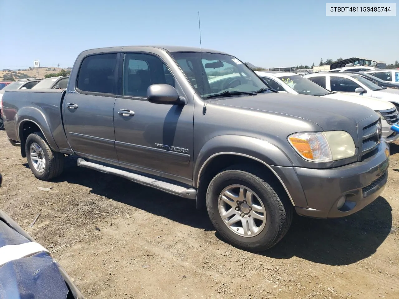 2005 Toyota Tundra Double Cab Limited VIN: 5TBDT48115S485744 Lot: 63129484