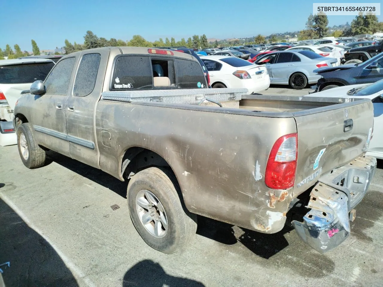 2005 Toyota Tundra Access Cab Sr5 VIN: 5TBRT34165S463728 Lot: 65950144