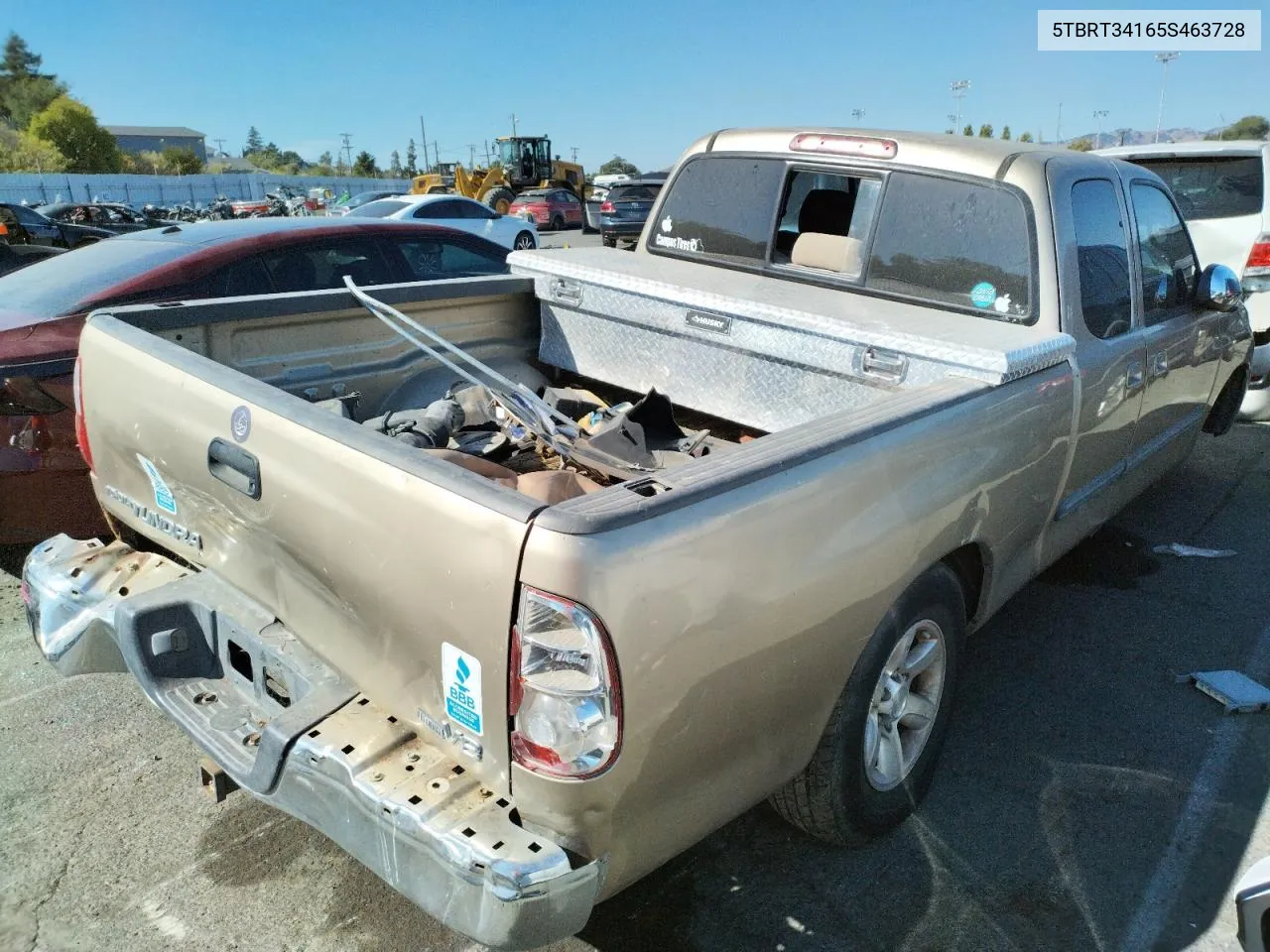 2005 Toyota Tundra Access Cab Sr5 VIN: 5TBRT34165S463728 Lot: 65950144