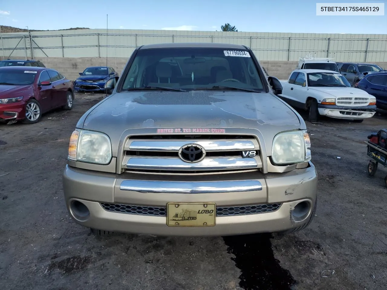 2005 Toyota Tundra Double Cab Sr5 VIN: 5TBET34175S465129 Lot: 67796034