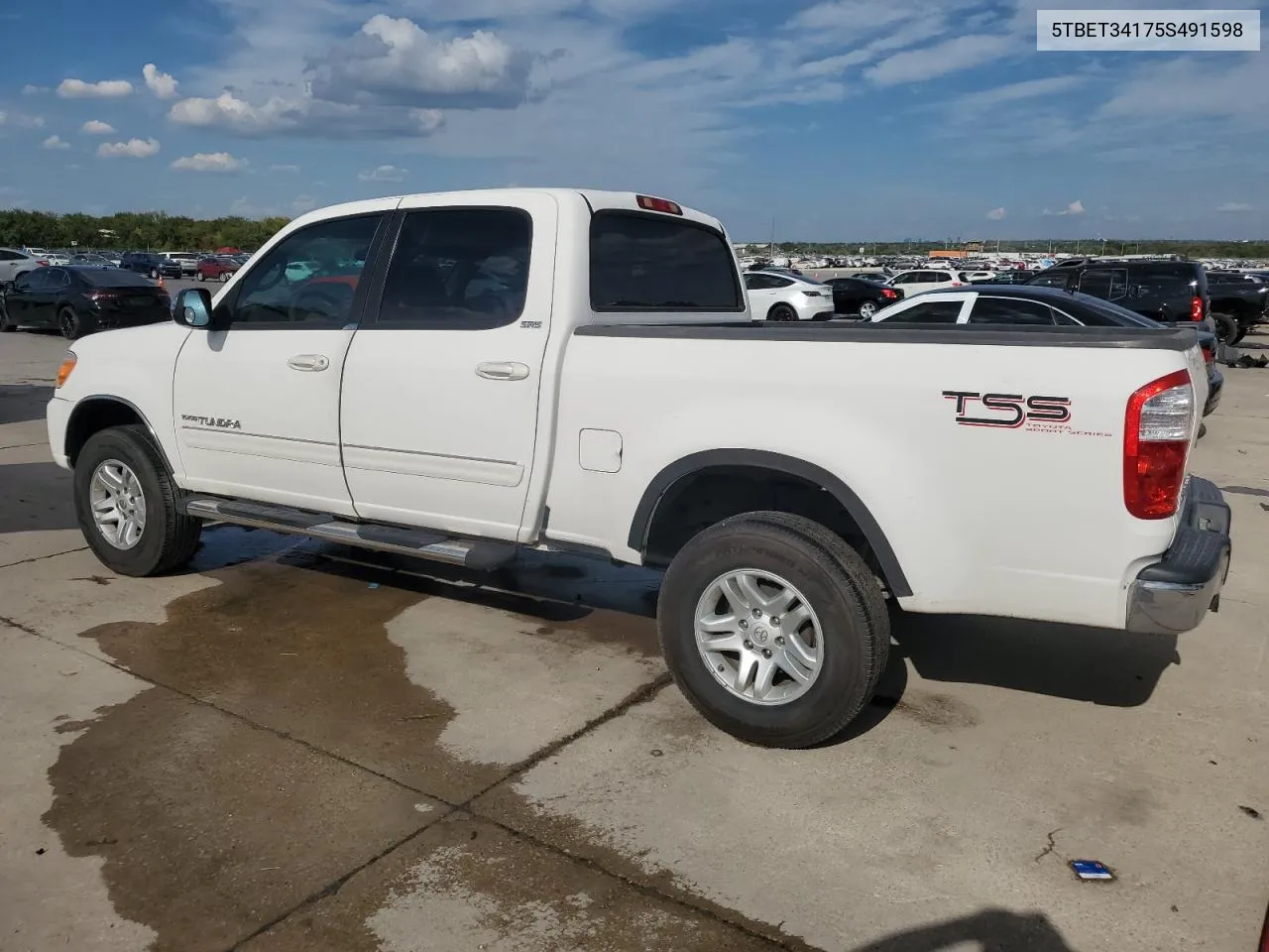 2005 Toyota Tundra Double Cab Sr5 VIN: 5TBET34175S491598 Lot: 69443004