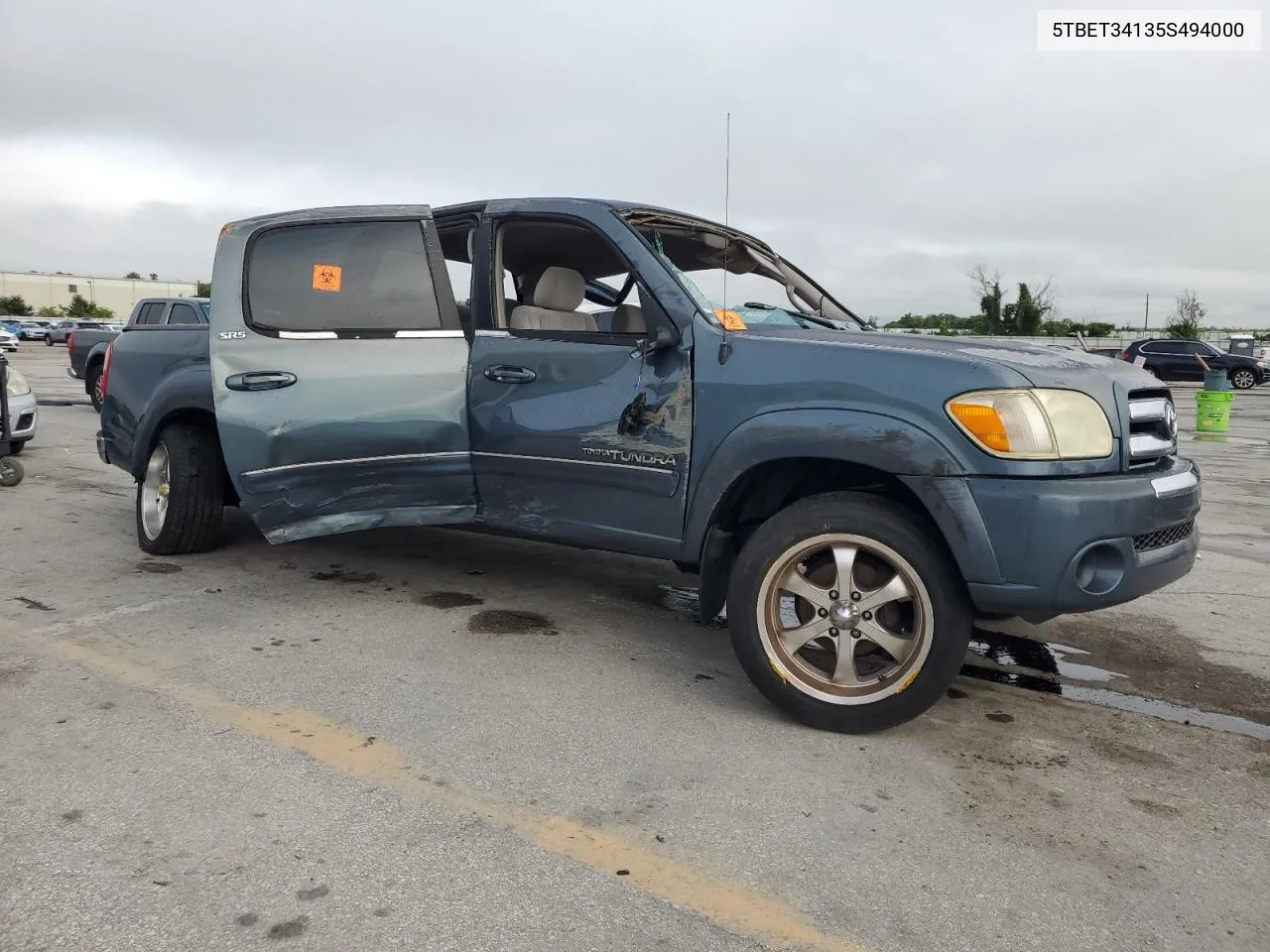 2005 Toyota Tundra Double Cab Sr5 VIN: 5TBET34135S494000 Lot: 70024454