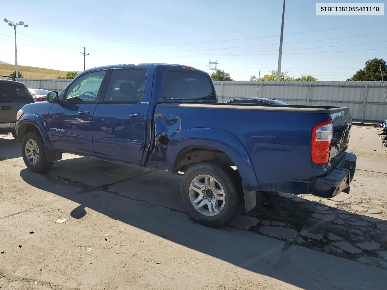 2005 Toyota Tundra Double Cab Limited VIN: 5TBET38105S481148 Lot: 70511874