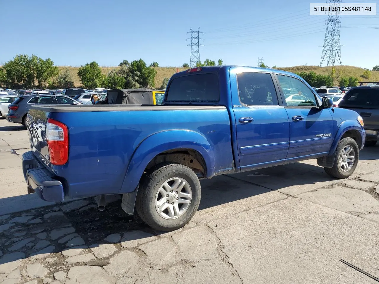 2005 Toyota Tundra Double Cab Limited VIN: 5TBET38105S481148 Lot: 70511874