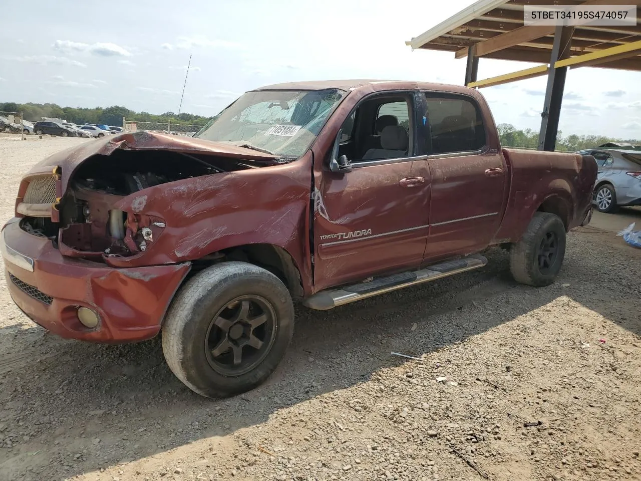 2005 Toyota Tundra Double Cab Sr5 VIN: 5TBET34195S474057 Lot: 71051484