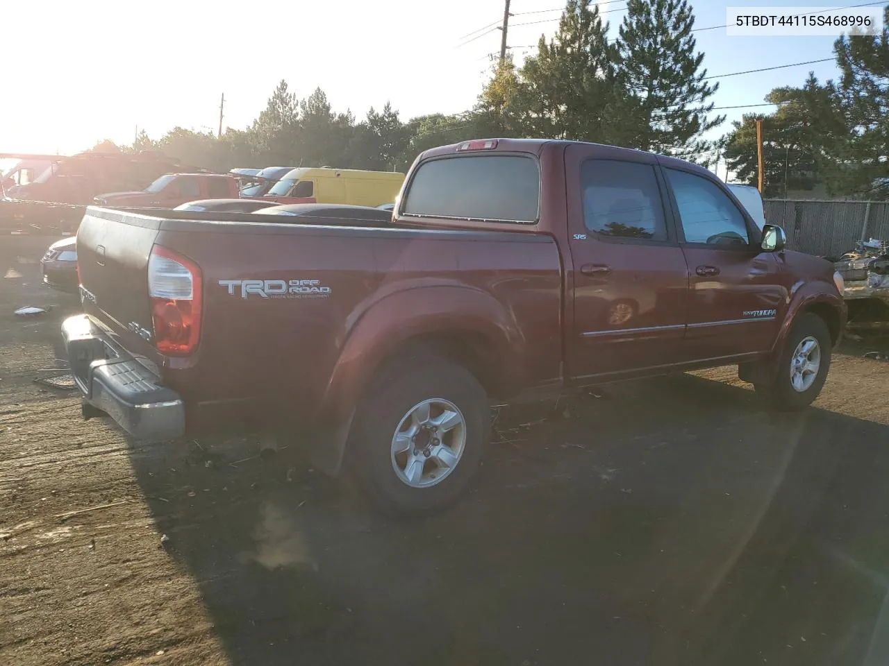 2005 Toyota Tundra Double Cab Sr5 VIN: 5TBDT44115S468996 Lot: 72214344