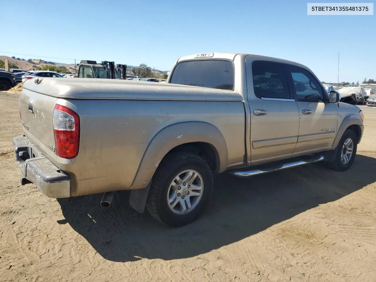 2005 Toyota Tundra Double Cab Sr5 VIN: 5TBET34135S481375 Lot: 72368934