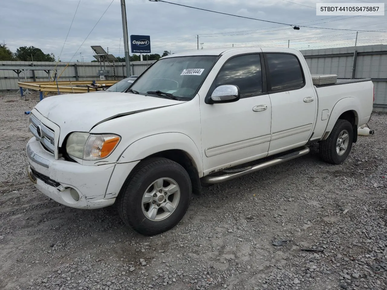 2005 Toyota Tundra Double Cab Sr5 VIN: 5TBDT44105S475857 Lot: 73802444