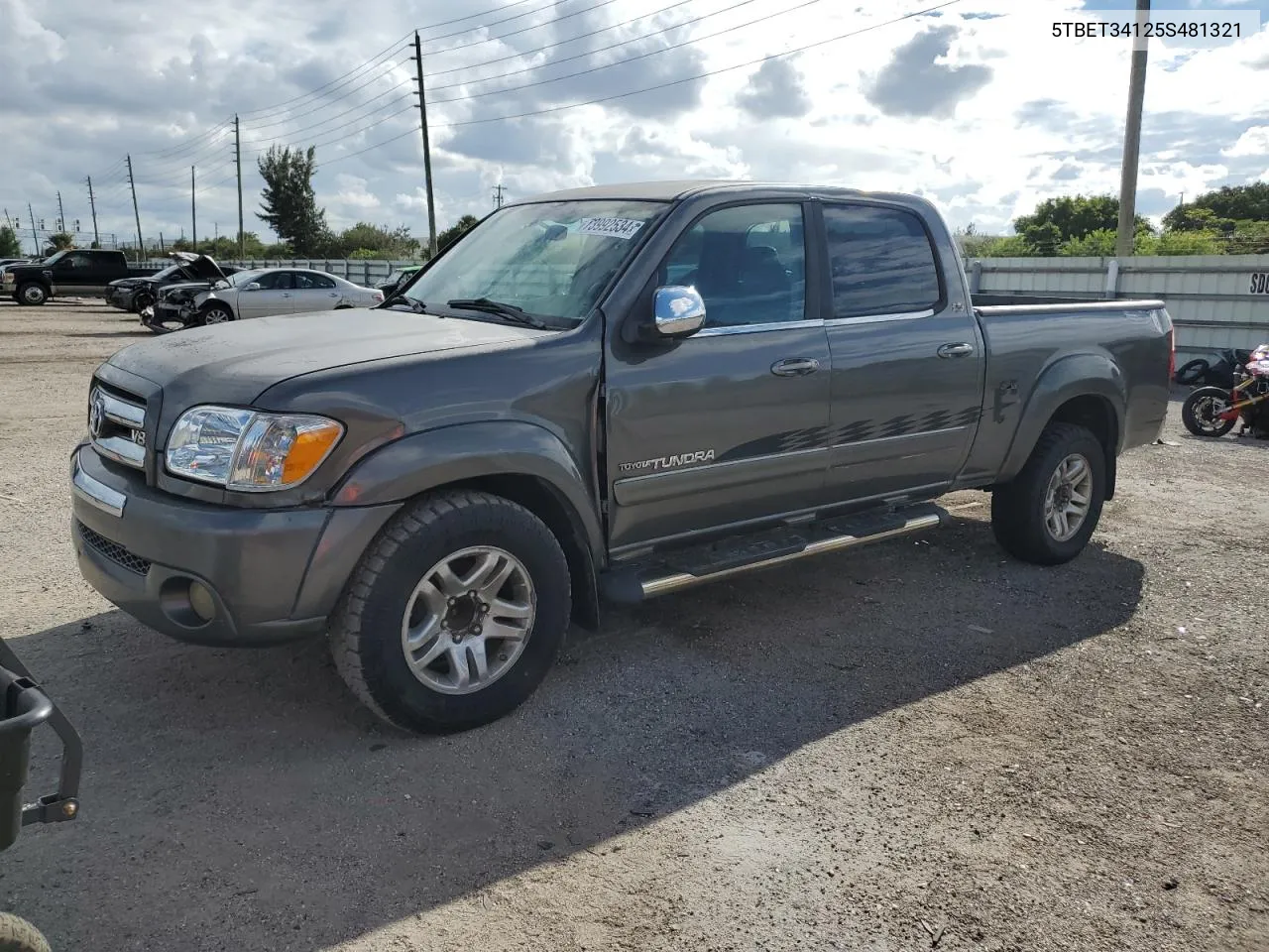 2005 Toyota Tundra Double Cab Sr5 VIN: 5TBET34125S481321 Lot: 73992534