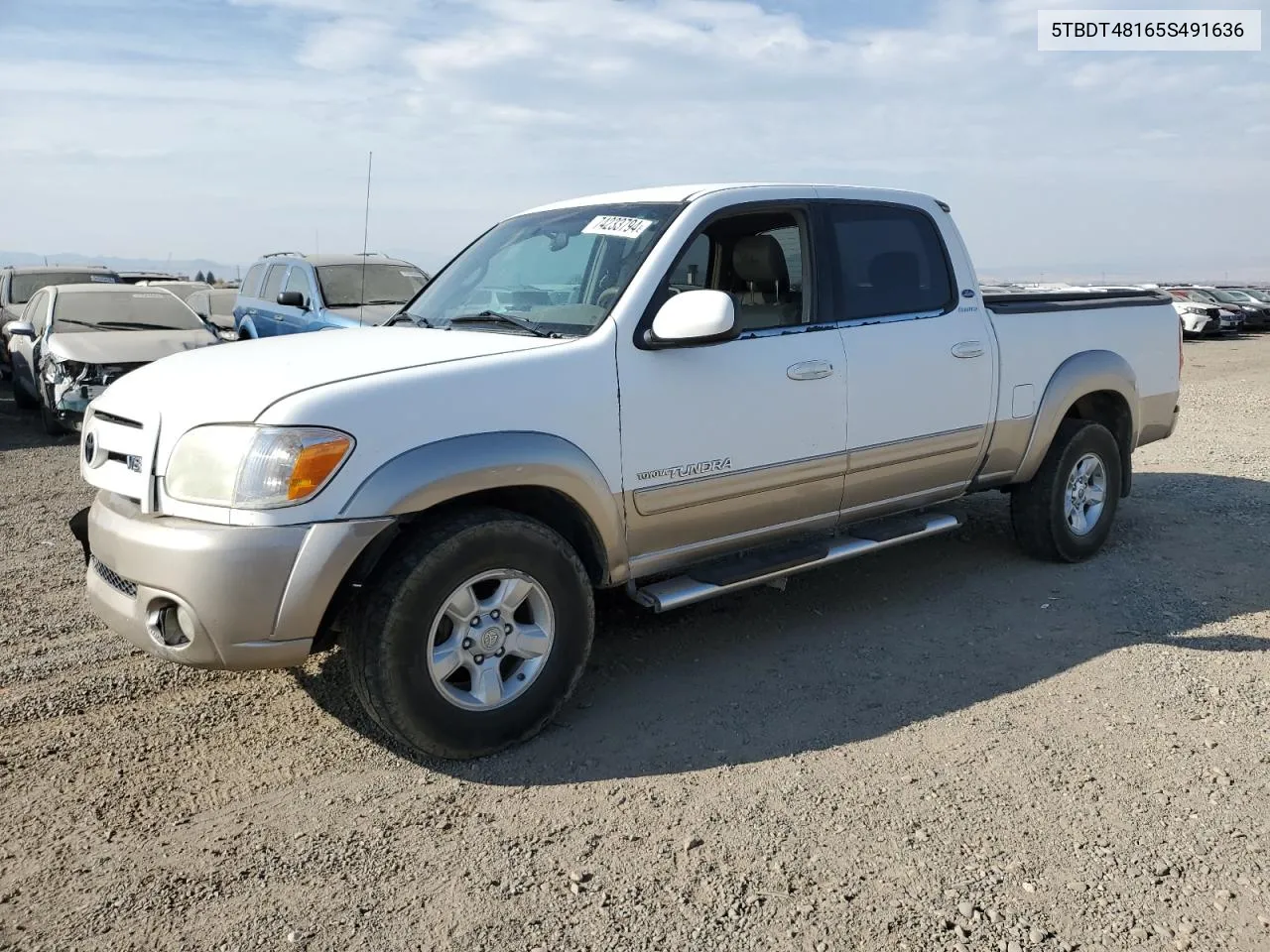 2005 Toyota Tundra Double Cab Limited VIN: 5TBDT48165S491636 Lot: 74233794