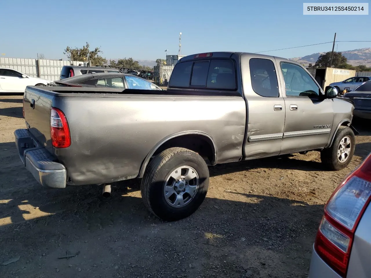 2005 Toyota Tundra Access Cab Sr5 VIN: 5TBRU34125S450214 Lot: 74247754