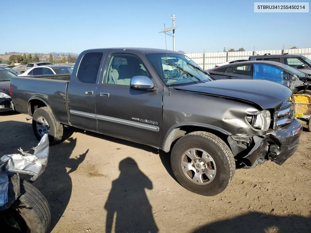 2005 Toyota Tundra Access Cab Sr5 VIN: 5TBRU34125S450214 Lot: 74247754