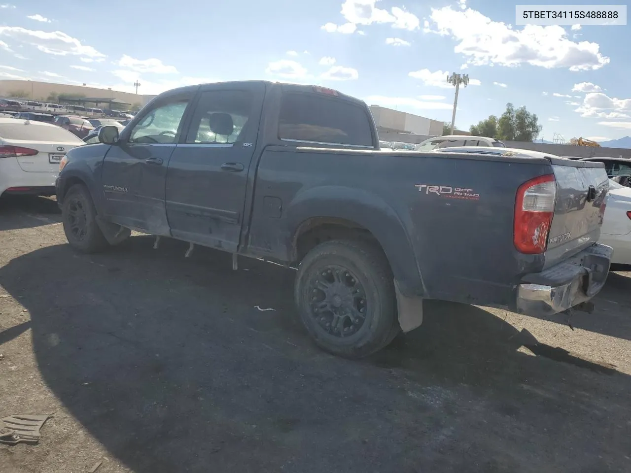 2005 Toyota Tundra Double Cab Sr5 VIN: 5TBET34115S488888 Lot: 74398264