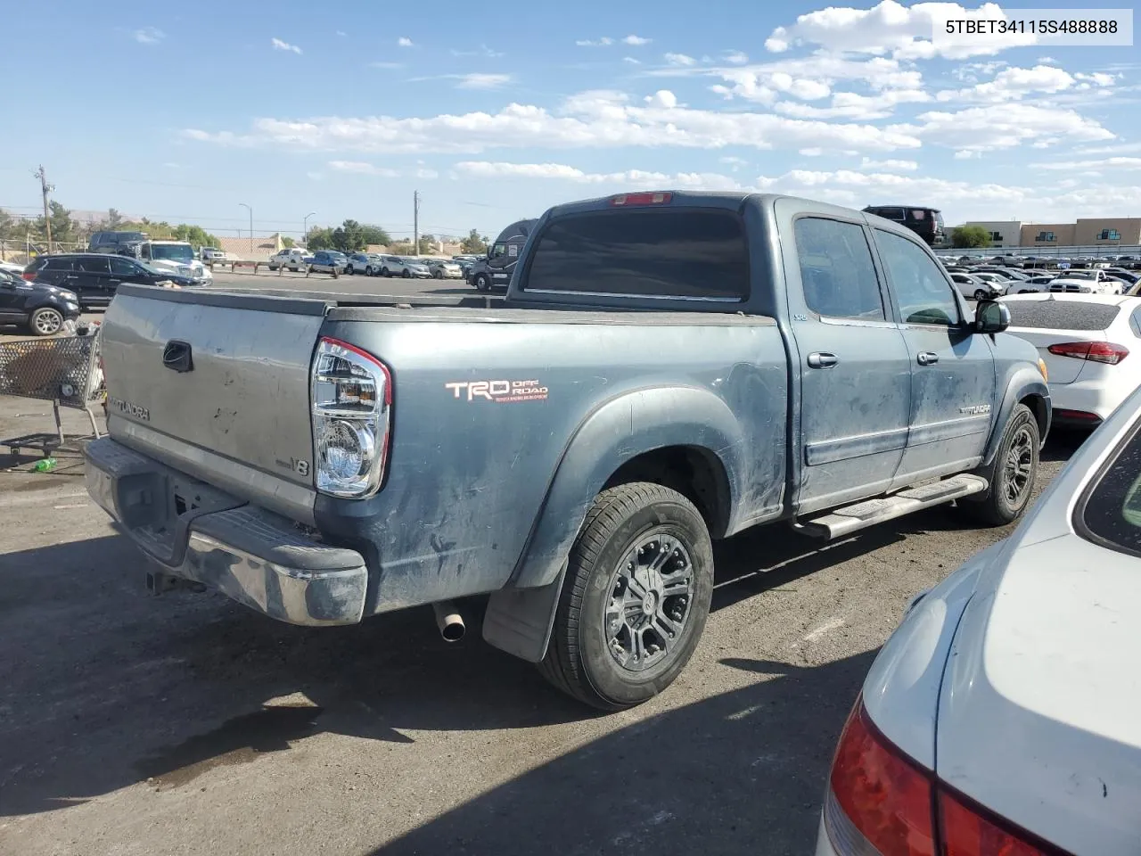 2005 Toyota Tundra Double Cab Sr5 VIN: 5TBET34115S488888 Lot: 74398264