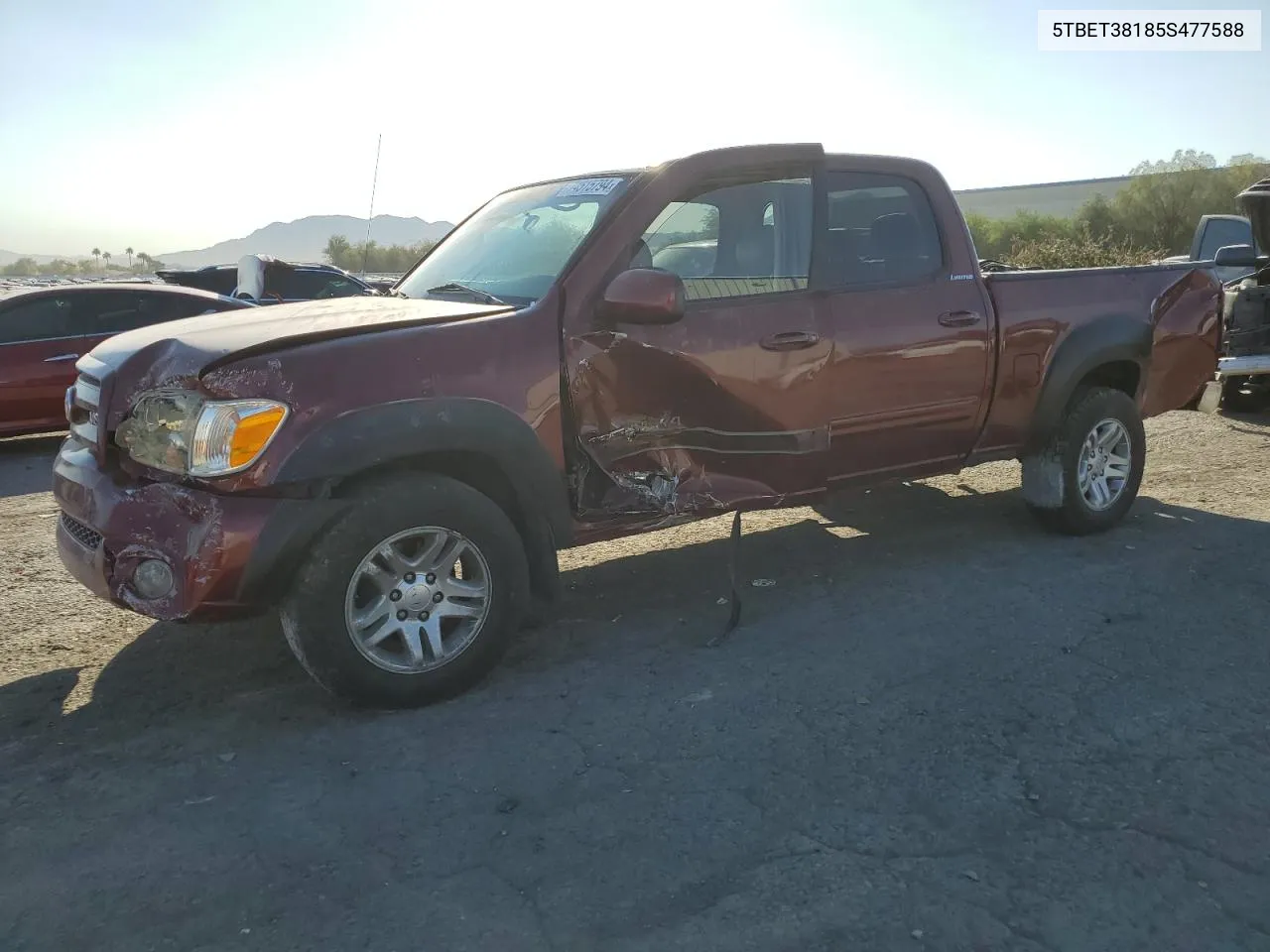 2005 Toyota Tundra Double Cab Limited VIN: 5TBET38185S477588 Lot: 74515794