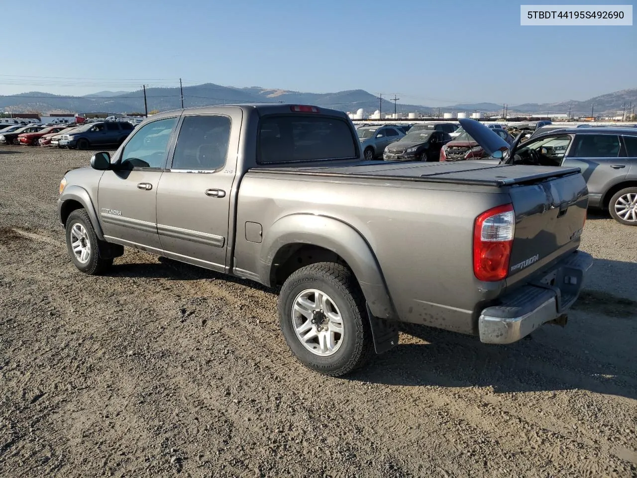 2005 Toyota Tundra Double Cab Sr5 VIN: 5TBDT44195S492690 Lot: 75006514