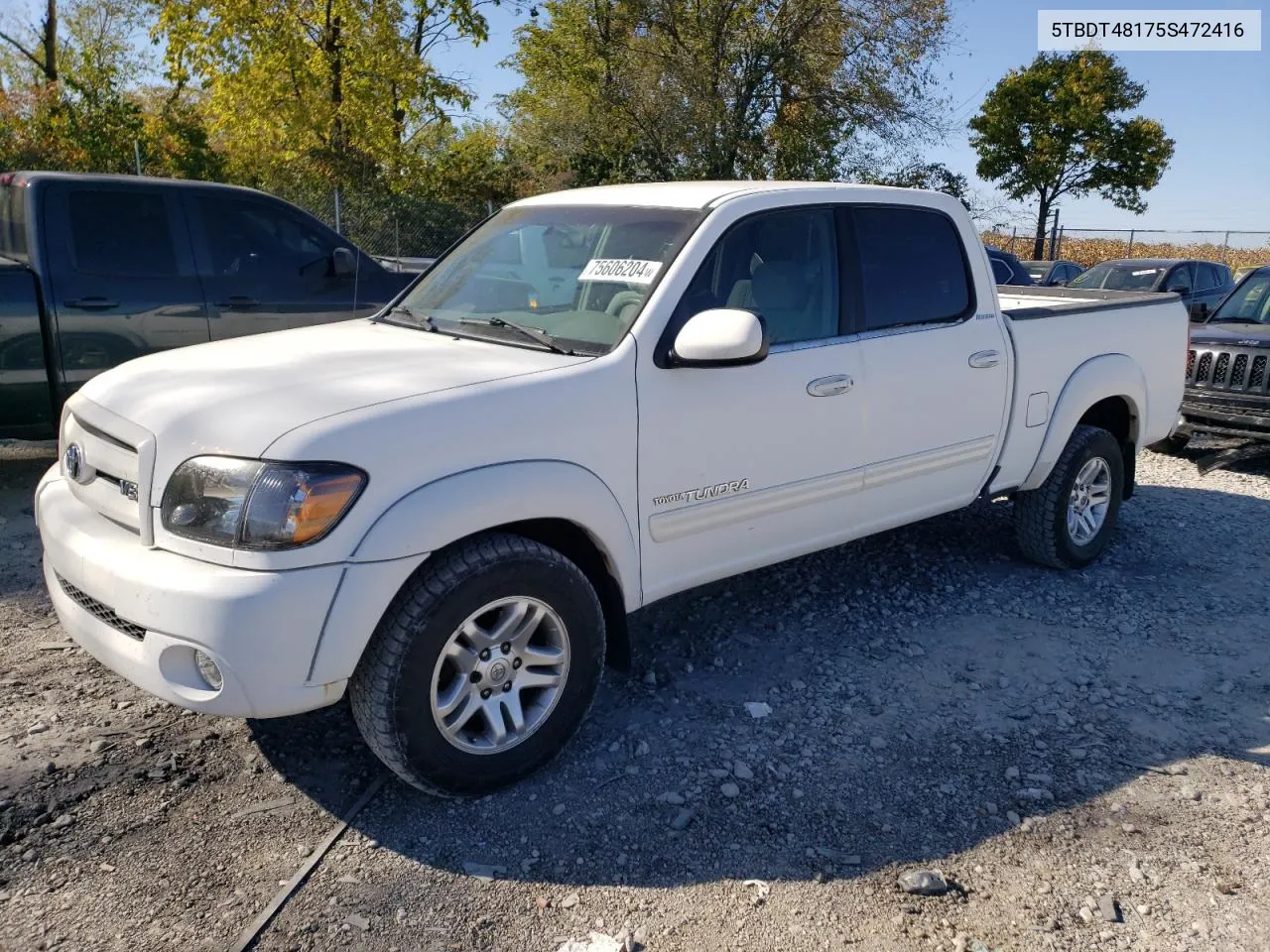 5TBDT48175S472416 2005 Toyota Tundra Double Cab Limited