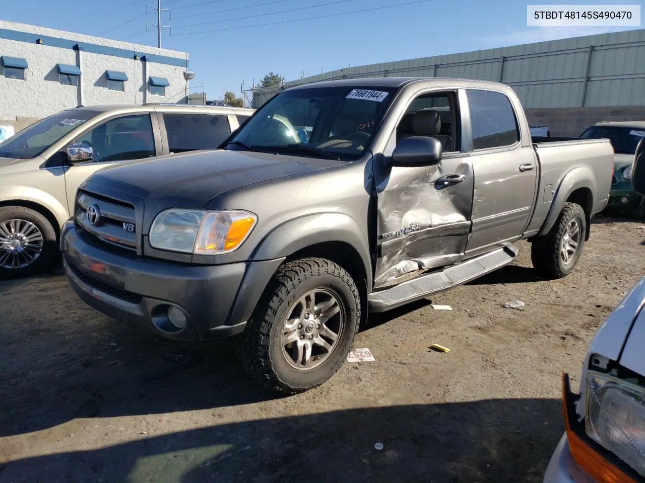 2005 Toyota Tundra Double Cab Limited VIN: 5TBDT48145S490470 Lot: 76681944