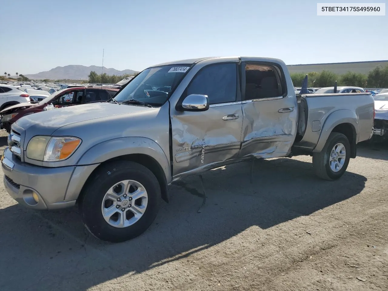 2005 Toyota Tundra Double Cab Sr5 VIN: 5TBET34175S495960 Lot: 76837414