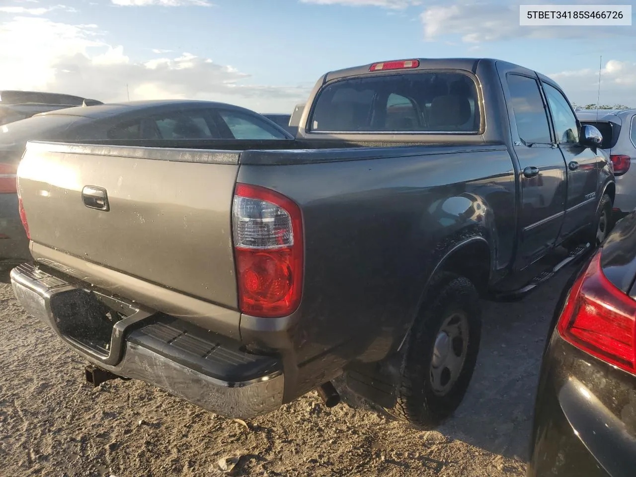 2005 Toyota Tundra Double Cab Sr5 VIN: 5TBET34185S466726 Lot: 76923844