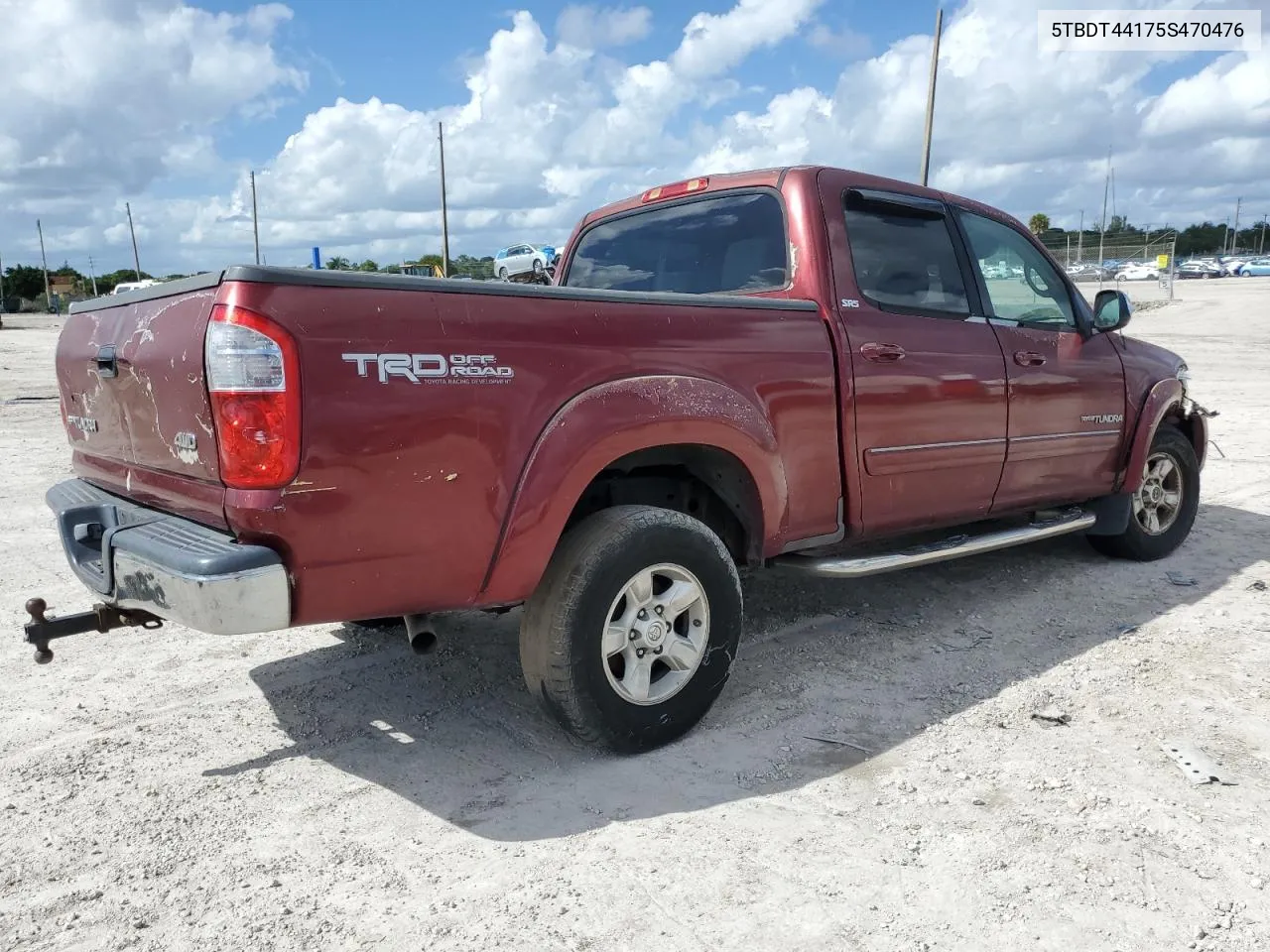 2005 Toyota Tundra Double Cab Sr5 VIN: 5TBDT44175S470476 Lot: 77071764