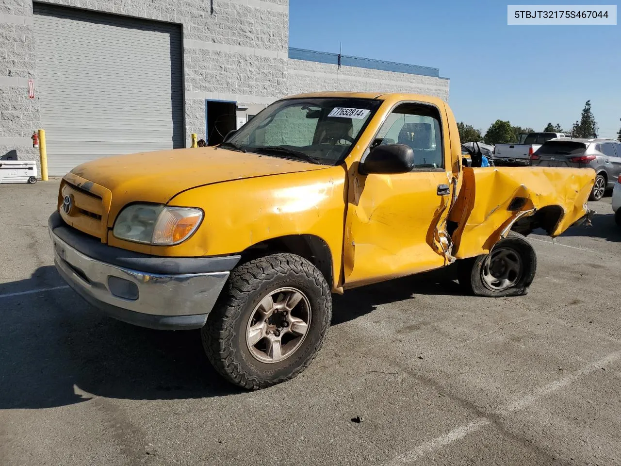 2005 Toyota Tundra VIN: 5TBJT32175S467044 Lot: 77652814