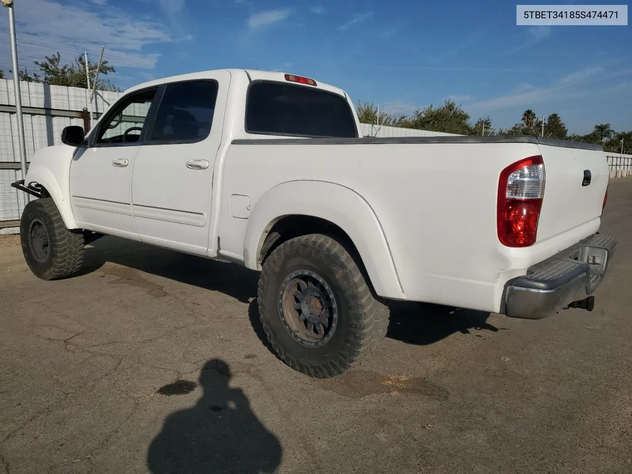 2005 Toyota Tundra Double Cab Sr5 VIN: 5TBET34185S474471 Lot: 77906864