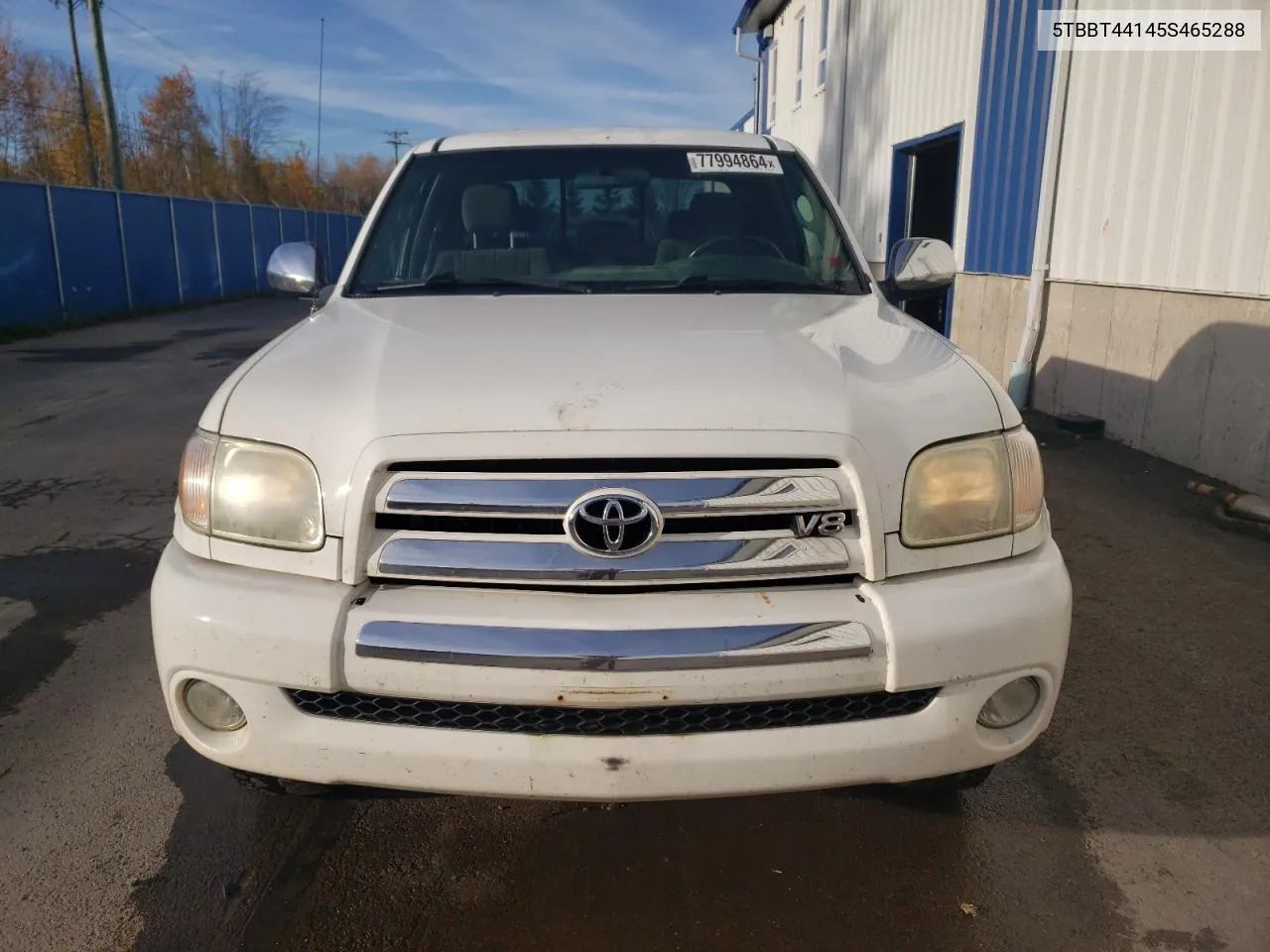 2005 Toyota Tundra Access Cab Sr5 VIN: 5TBBT44145S465288 Lot: 77994864