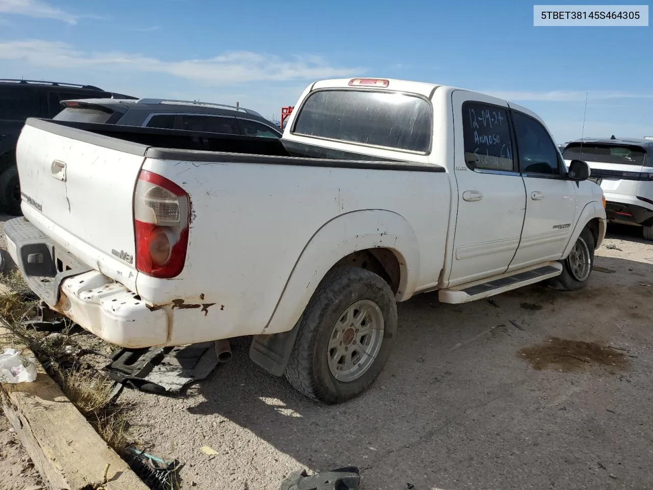 2005 Toyota Tundra Double Cab Limited VIN: 5TBET38145S464305 Lot: 78418104