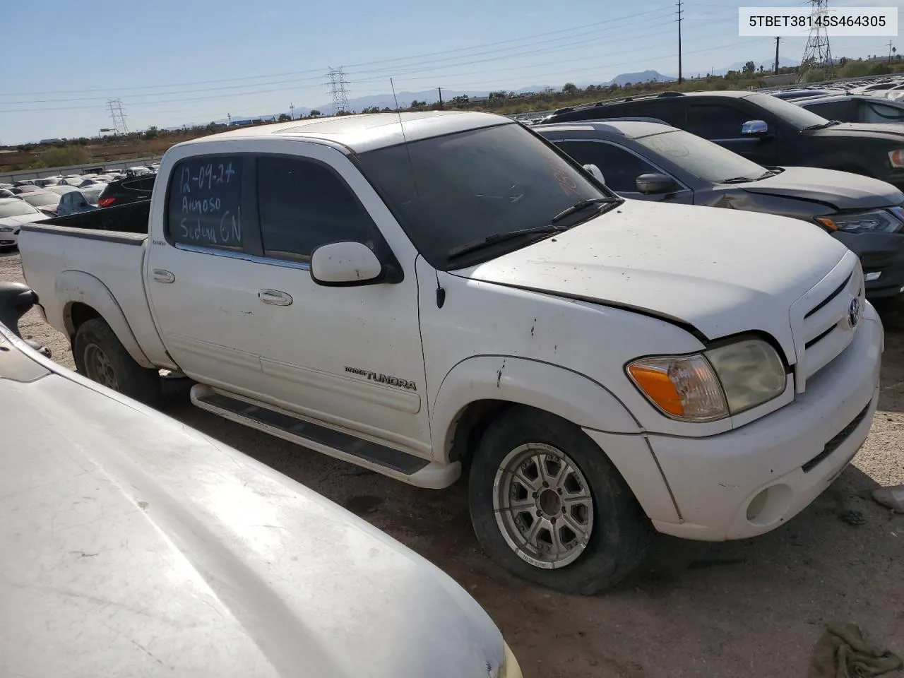 2005 Toyota Tundra Double Cab Limited VIN: 5TBET38145S464305 Lot: 78418104