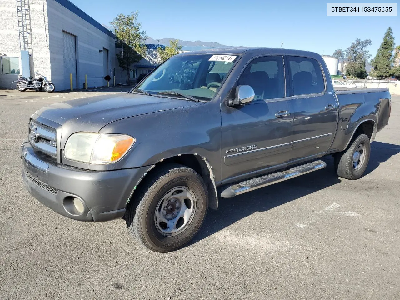 2005 Toyota Tundra Double Cab Sr5 VIN: 5TBET34115S475655 Lot: 79094214