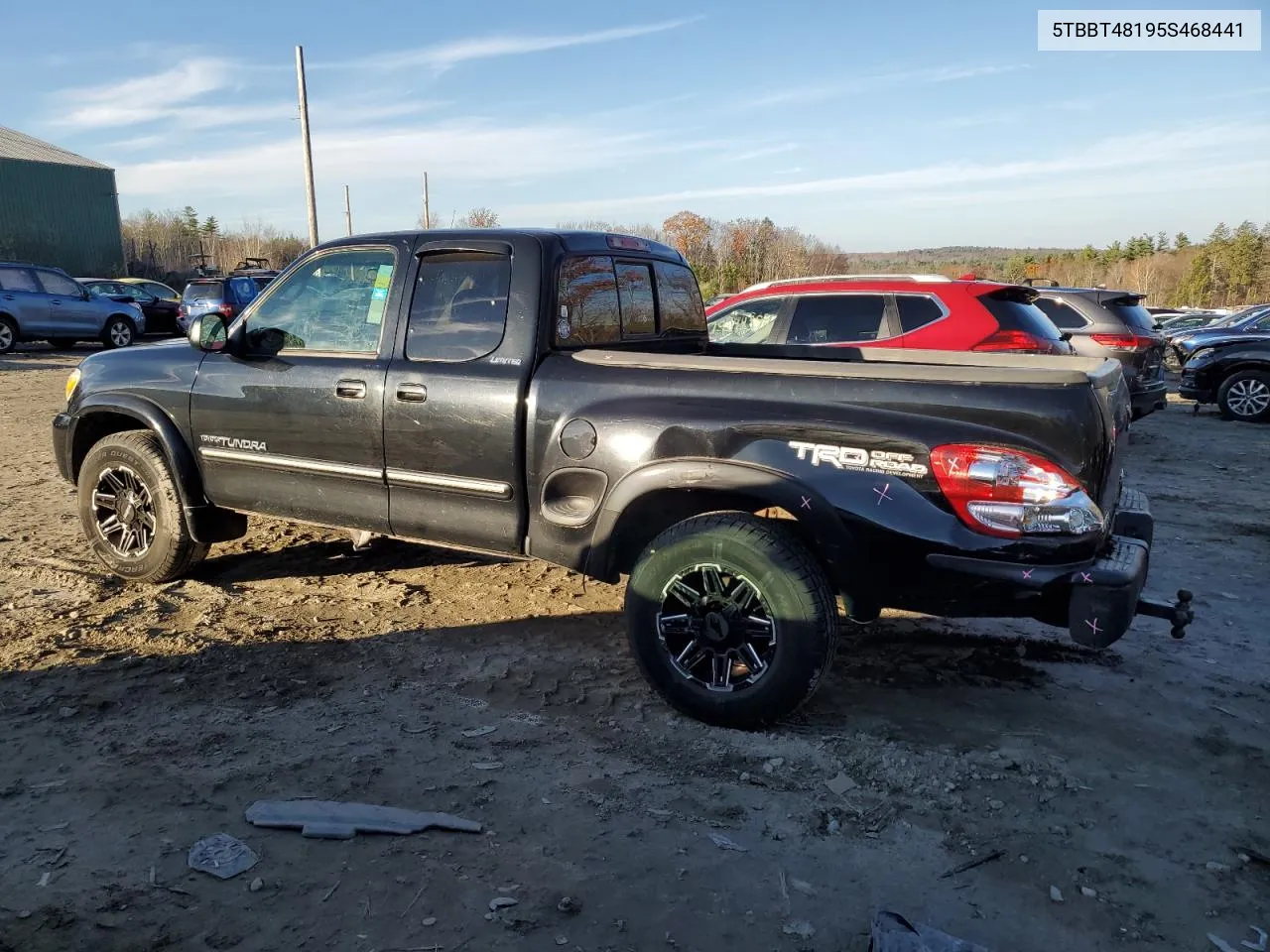 2005 Toyota Tundra Access Cab Limited VIN: 5TBBT48195S468441 Lot: 79400334